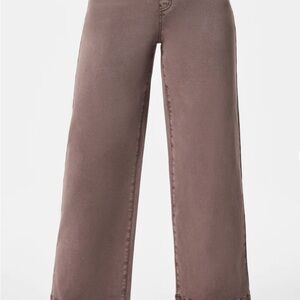 SPANX Black Stretch Twill Wide Leg Crop- size MP